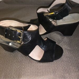 MICHAEL MICHAEL KORS JOSEPHINE LEATHER WEDGE SANDAL